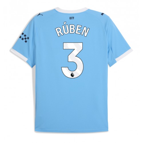 Maglia Calcio Manchester City Ruben Dias #3 Prima Divisa 2025-26 Manica Corta